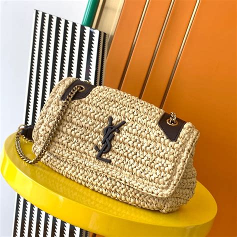 raffia bag ysl|ysl niki raffia bag.